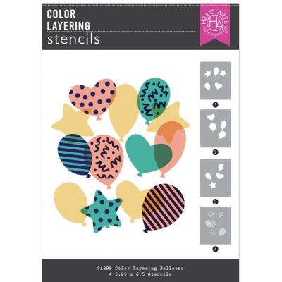 Hero Arts Layering Stencils - Balloons
